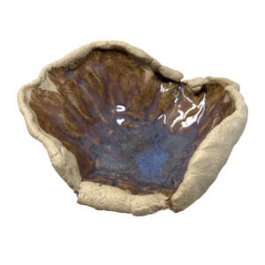 Wabi Sabi Handmade Pottery Ashtray Catchall Pedestal Bowl Organic Studio Ceramic